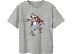 Name It t-shirt gray melange with skater print  